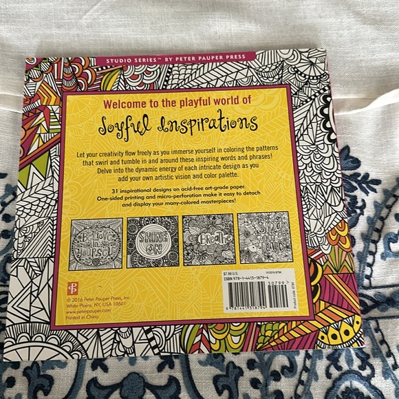 Joyful Inspirations artist coloring book 31 stress relieving designs - Picture 2 of 16